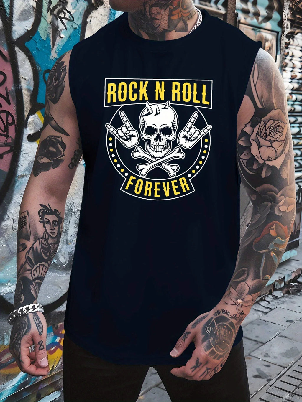 Eternal rock music. Men's oversized sport coat for men, made of breathable and quick-drying fabric for summer.