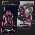Ergonomic High-Back PU Leather Swivel Gaming Chair with Reclining Backrest, Adjustable Seat Height and Footrest