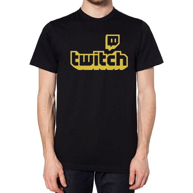 Personalised Twitch Tv Gaming Men T-Shirt Huikoo High Quality 100% Cotton Stream Live Viral Fans Tee Unisex Fathers Day Kid Gift