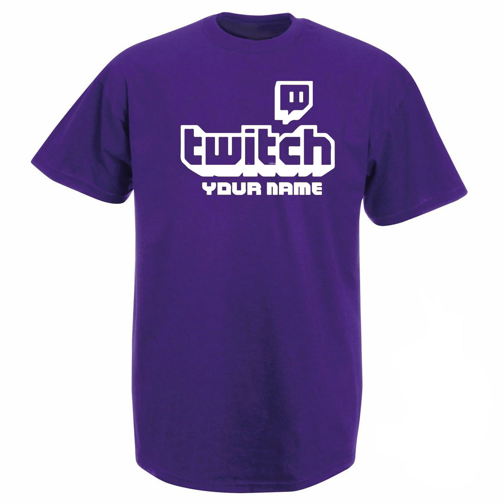 Personalised Twitch Tv Gaming Men T-Shirt Huikoo High Quality 100% Cotton Stream Live Viral Fans Tee Unisex Fathers Day Kid Gift