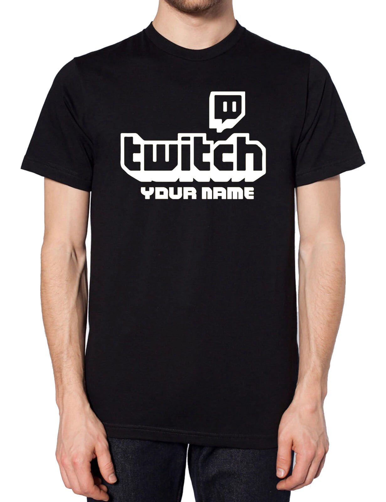 Personalised Twitch Tv Gaming Men T-Shirt Huikoo High Quality 100% Cotton Stream Live Viral Fans Tee Unisex Fathers Day Kid Gift